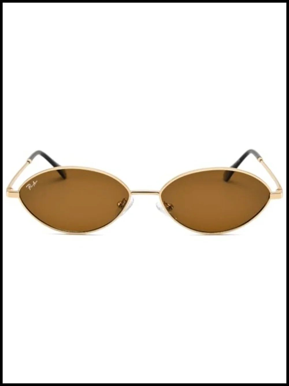 Polarized Retro Cat Eye Sunglasses with Metal Frame